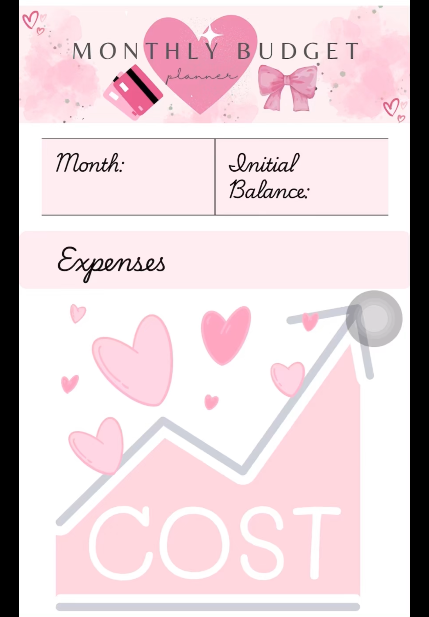Baddie Monthly Budget Planner ✨